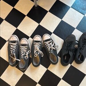 Kids Black Sneakers